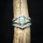 ?Bague en argent avec diamant turquoise naturelle-7